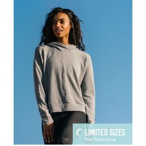 Zyia Gray Hoodie Texture Sweatshirt